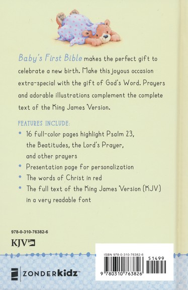 Kjv Baby S First Bible Blue Hardcover 9780310763826