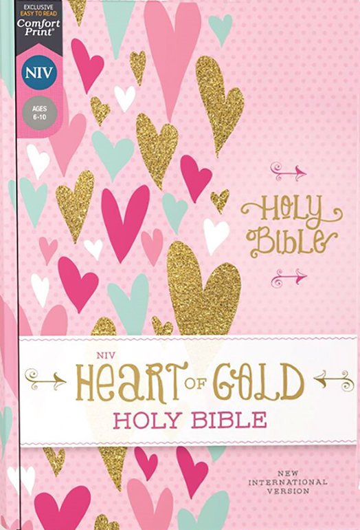 NIV Heart of Gold Comfort Print Holy Bible, hardcover: 9780310768524 -  Christianbook.com