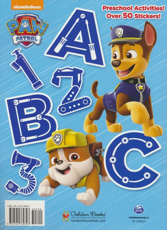 numbers letters and more paw patrol 9781524769307 christianbook com