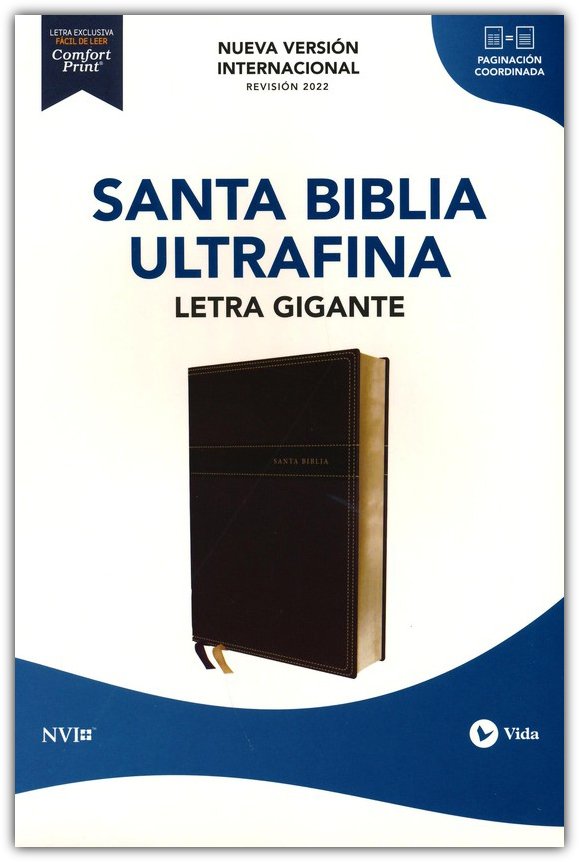 NVI Santa Biblia Ultrafina, Letra Gigante, Leathersoft, Negro, Palabras de  Jess en Rojo (NVI UltraThin Large-Print Bible--soft leather-look, black):  9780829771848 