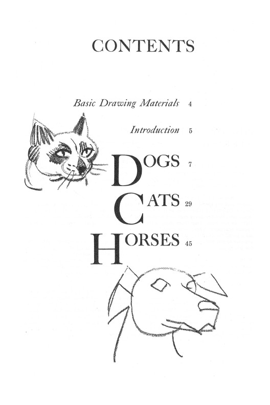 How To Draw Dogs Cats And Horses Arthur Zaidenberg