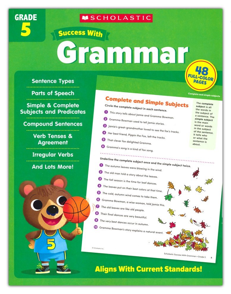 Grade　Scholastic　with　5:　Grammar　9781338798432　Teaching　Resources:　Scholastic　Success