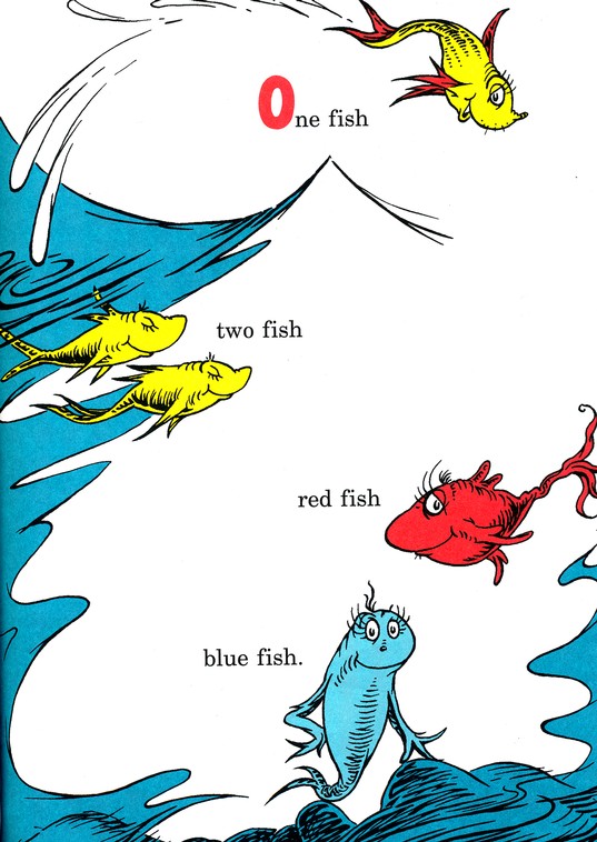 Red Fish Blue Fish Book Read Aloud - One Fish Two Fish Number Match ...