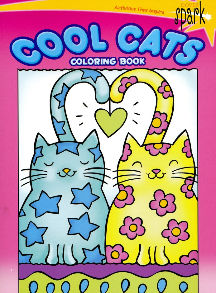 Front Cover Preview Image - 1 of 5 - Cool Cats Coloring Book