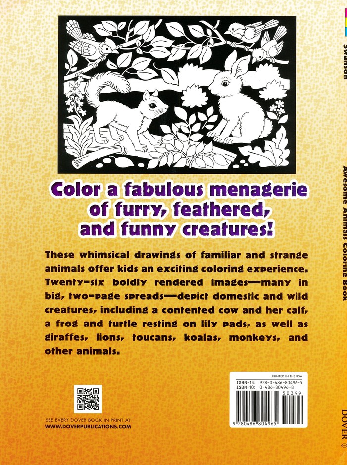 Download Awesome Animals Coloring Book Maggie Swanson 9780486804965 Christianbook Com