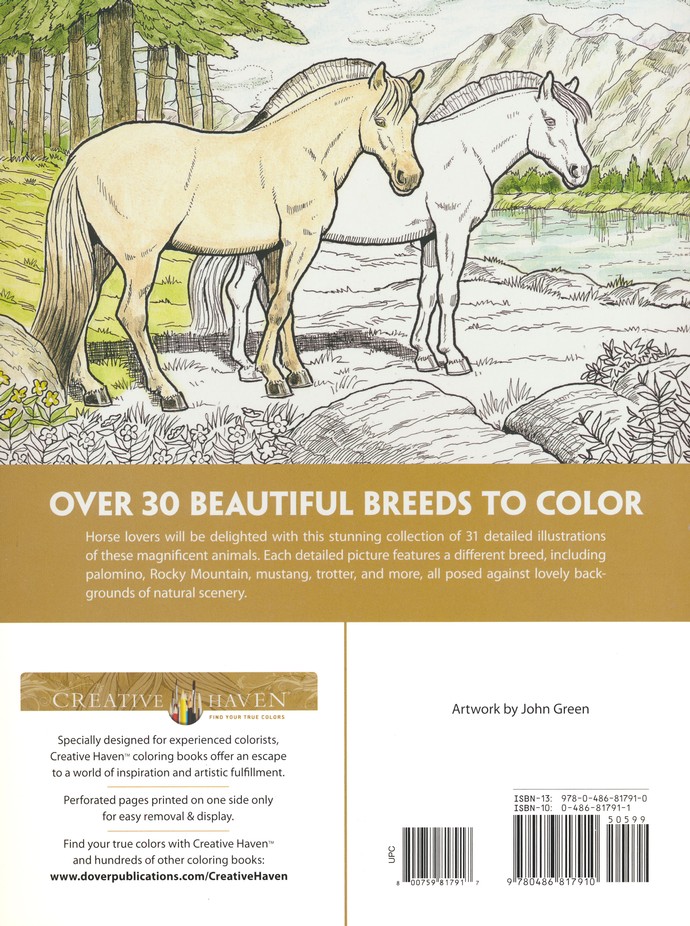 Download Great Horses Coloring Book John Green 9780486817910 Christianbook Com