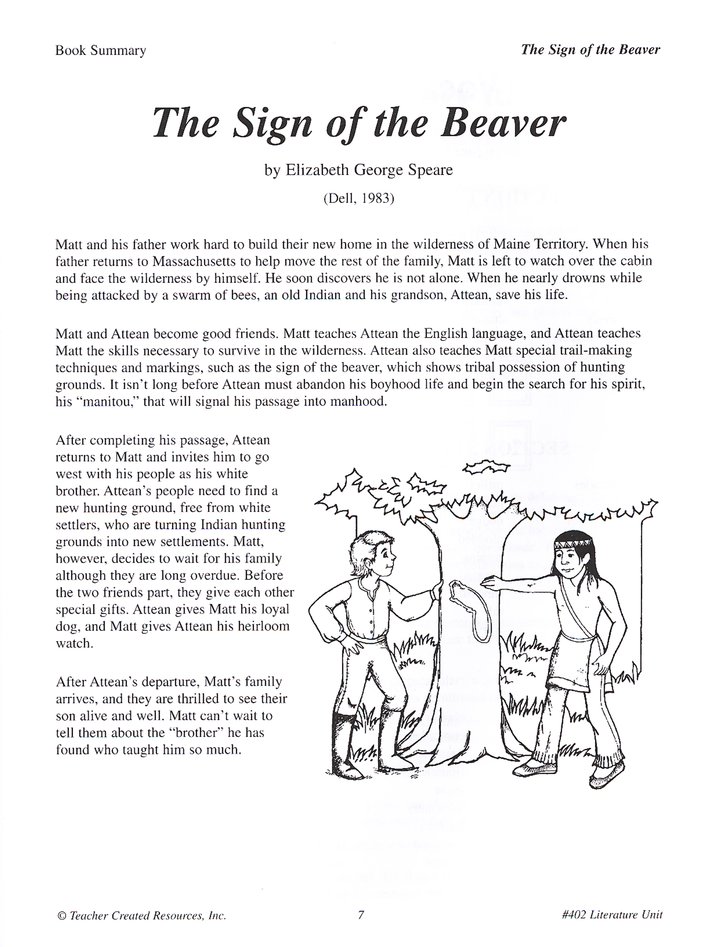 The Sign Of The Beaver 9781557344021 Christianbook Com