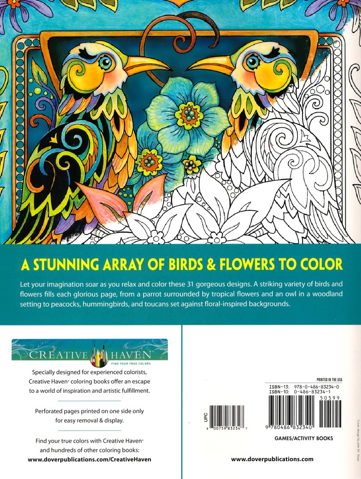 Download Birds And Blossoms Coloring Book Marjorie Sarnat 9780486832340 Christianbook Com