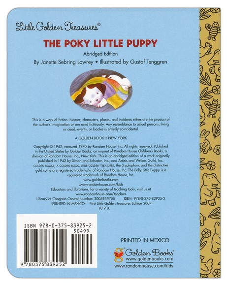 The Poky Little Puppy Janette Sebring Lowrey 9780375839252 Christianbook Com