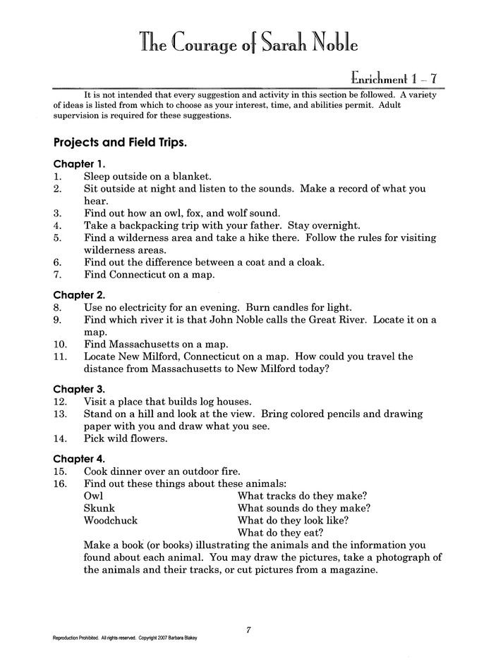 The Courage Of Sarah Noble Study Guide Christianbook Com