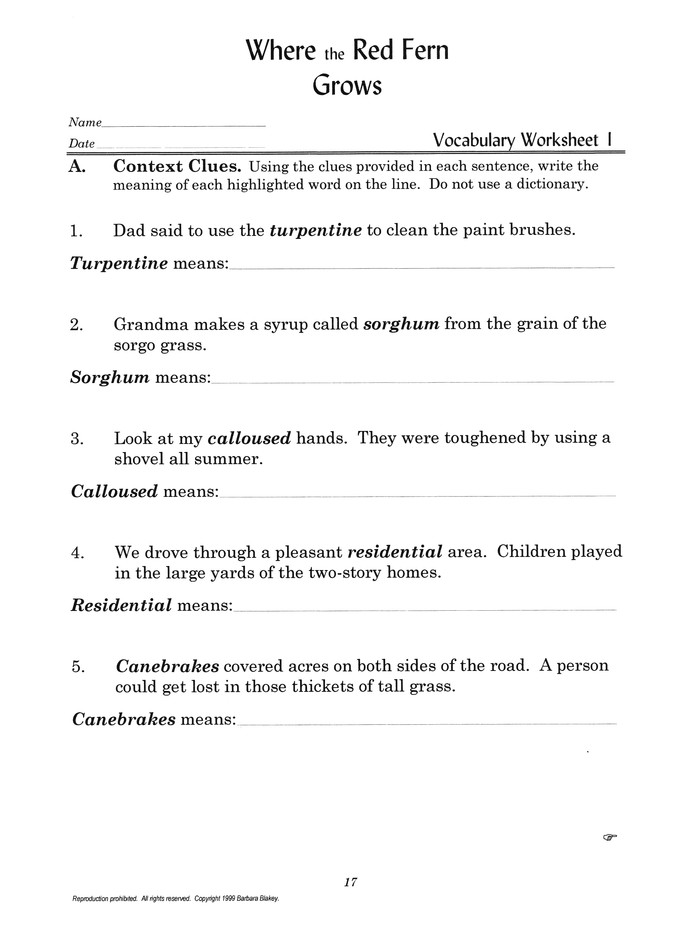 Where The Red Fern Grows Study Guide Christianbook Com