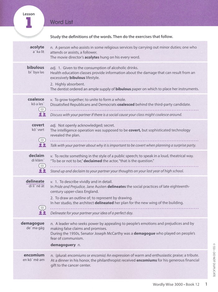 Wordly Wise 3000 Book 12 Student Edition (4th Edition; Homeschool