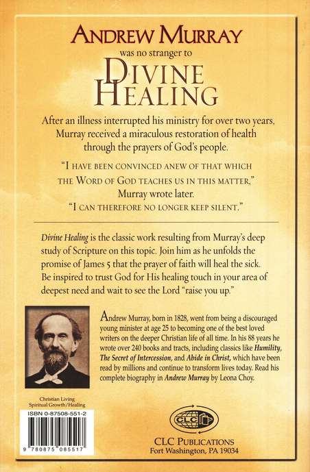 Divine Healing Andrew Murray 9780875085517 Christianbook Com