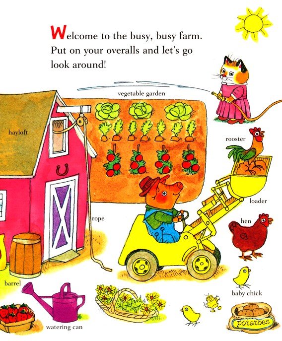 Richard Scarry's Busy Busy Farm [Book]