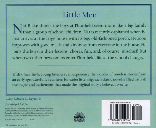 Little Men Audiobook on MP3 CD Narrated By Rebecca K. Reynolds