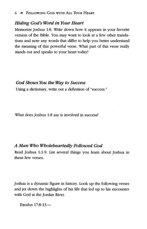 Excerpt Preview Image - 5 of 9 - Following God with All Your Heart Growth and Study Guide: Believing and Living God's Plan for You