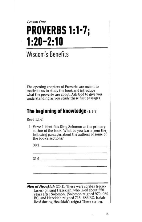 Excerpt Preview Image - 3 of 9 - Proverbs, LifeChange Bible Study