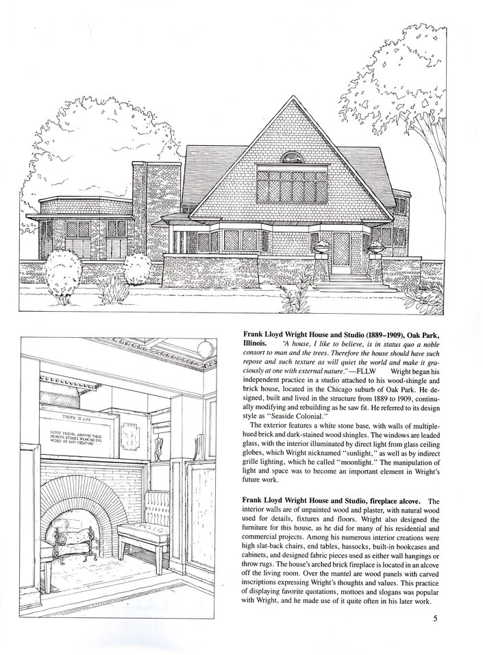 24++ Frank Lloyd Wright Online Coloring Page Free