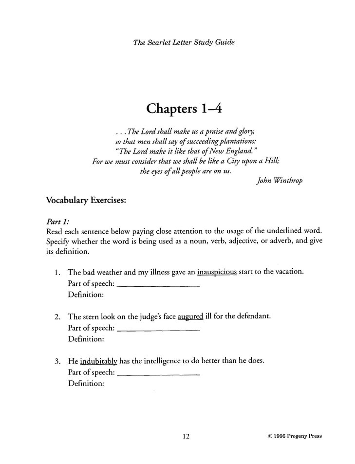 The Scarlet Letter Progeny Press Study Guide Grades 9 12 Irene Lape 9781586093815 Christianbook Com