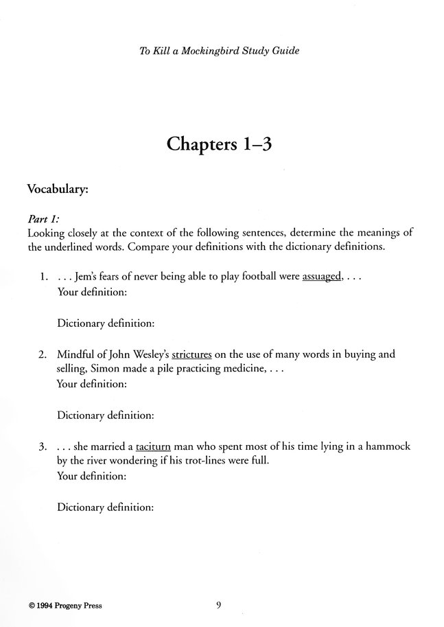 To Kill A Mockingbird Progeny Press Study Guide Grades 9 12 Andrew Clausen 9781586093860 Christianbook Com