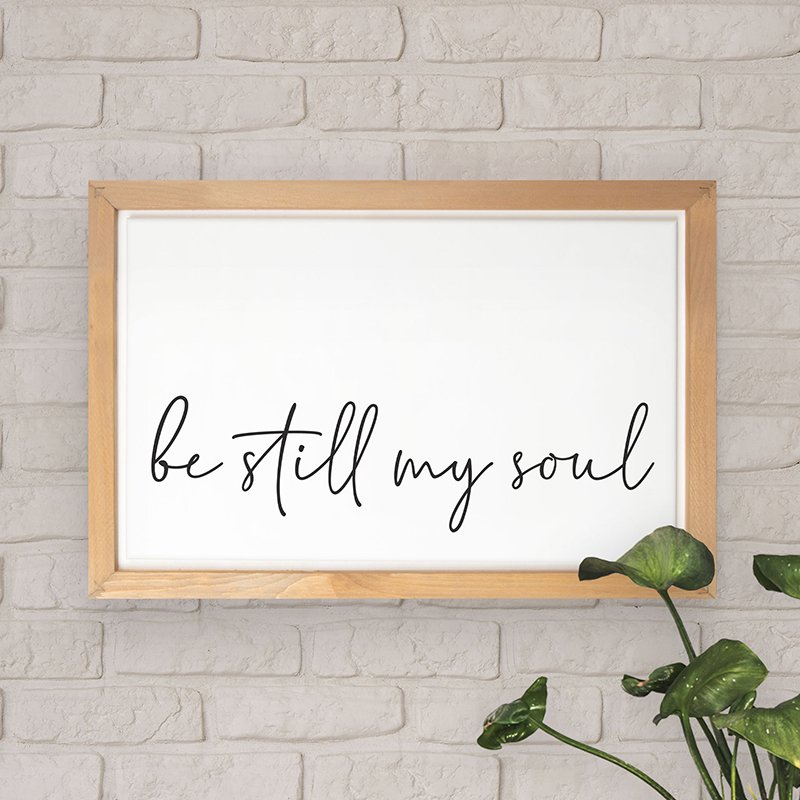 Be Still My Soul Carved Framed Wall Decor Christianbook Com