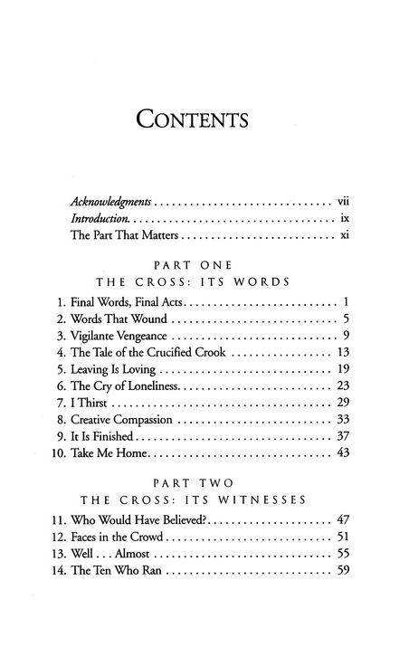 Wonder: Table of Contents