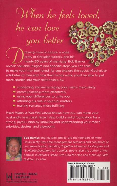 What Makes A Man Feel Loved Understanding What Your Husband Really Wants Bob Barnes 9780736953917 Christianbook Com what makes a man feel loved understanding what your husband really wants