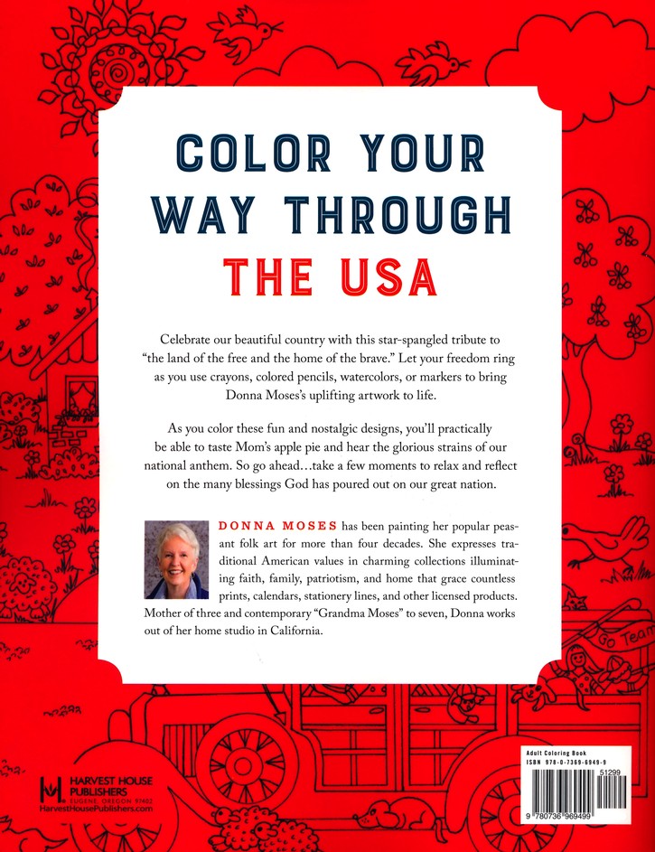 Download Color America A God Bless The Usa Coloring Book For Adults Donna Moses 9780736969499 Christianbook Com