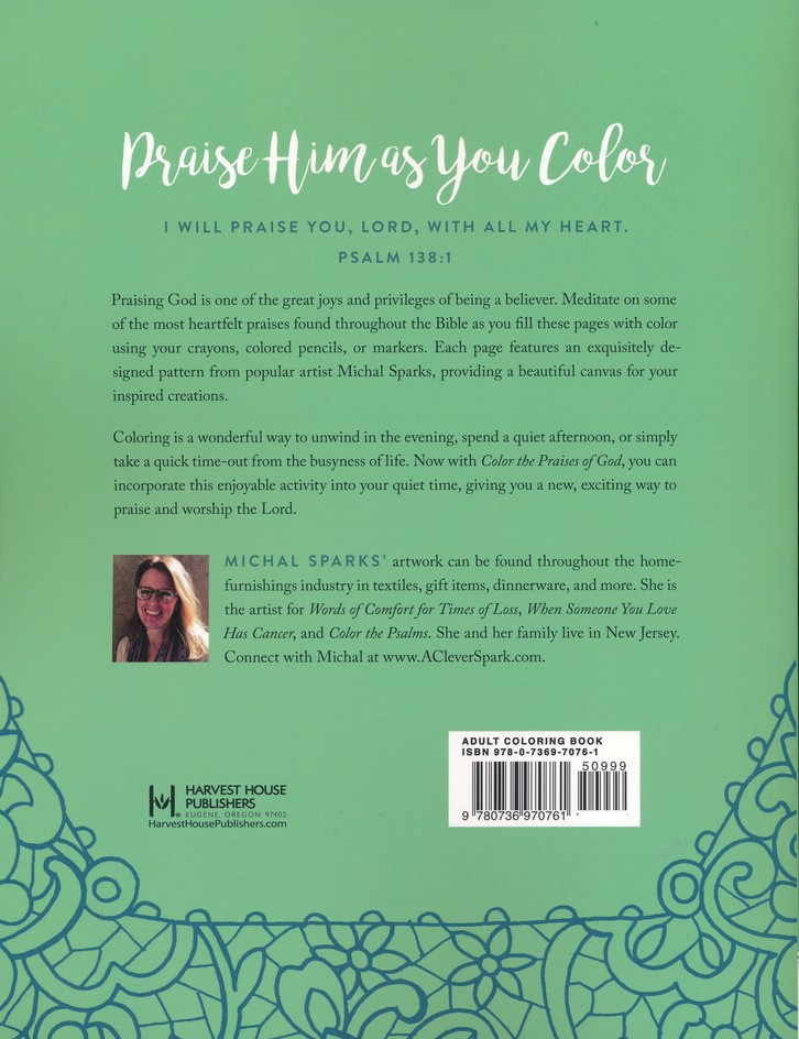 Color The Praises Of God A Coloring Book For Adults - 