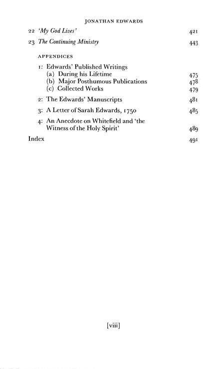 Table of Contents Preview Image - 4 of 9 - Jonathan Edwards: A New Biography