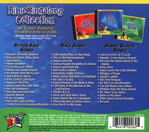 Bible Sing Along Collection 3 Cedarmont CDs Compact Disc