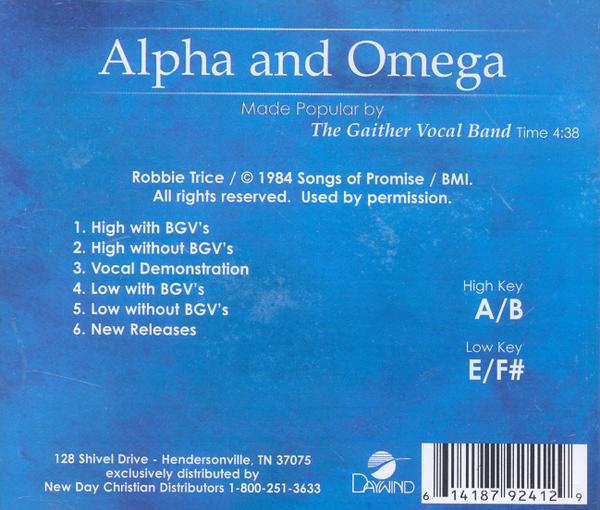 Alpha and Omega Accompaniment CD Gaither Vocal Band