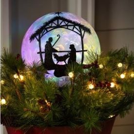 Illuminated Globe - Nativity