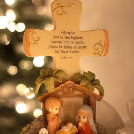 Precious Moments Nativity Cross