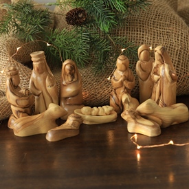 Smooth Carved Nativity Set