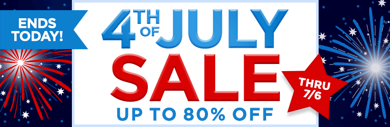 4th of July Sale - Up to 80% Off - Ends Today 7/6