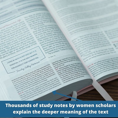 NIV The Woman's Study Bible - A concordance displays biblical words in alphabetical order to show where the word is mentioned in the Bible