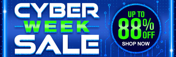 CYBER WEEL SALE: Up to 88% off!
