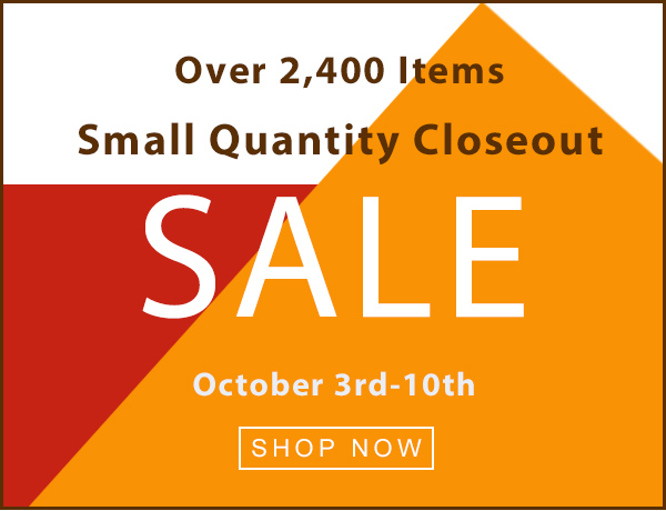 SMALL QUANTITY CLOSEOUT SALE: Over 2,400 resources available!