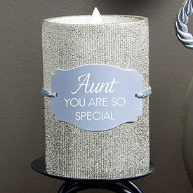 Realistic Flame Glitter Candle