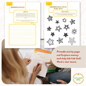 Printable activity pages and Scripture tools help kids hide God's Word in their hearts
