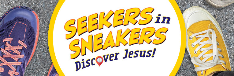 Seekers In Sneakers VBS Banner with Logo