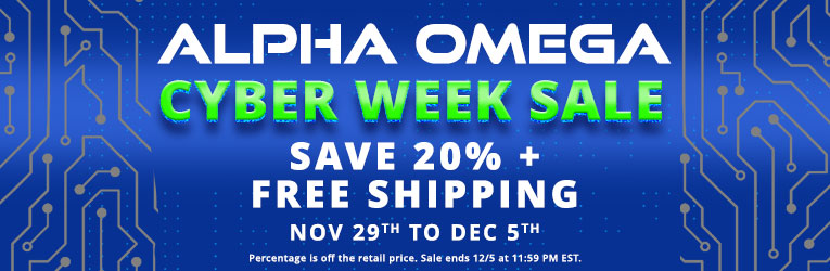 Alpha Omega Cyber Sale Save 20% off select Products thru 12/5