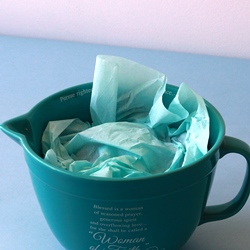 Tissue paper over top