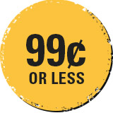 99¢ or less