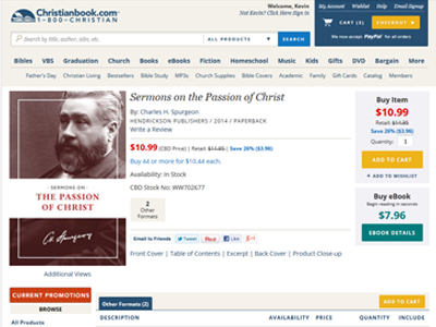 Customer is now on Christianbook.com