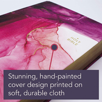 Features Stunning hand-painted cover design printed on soft, durable cloth (NIV Pink)