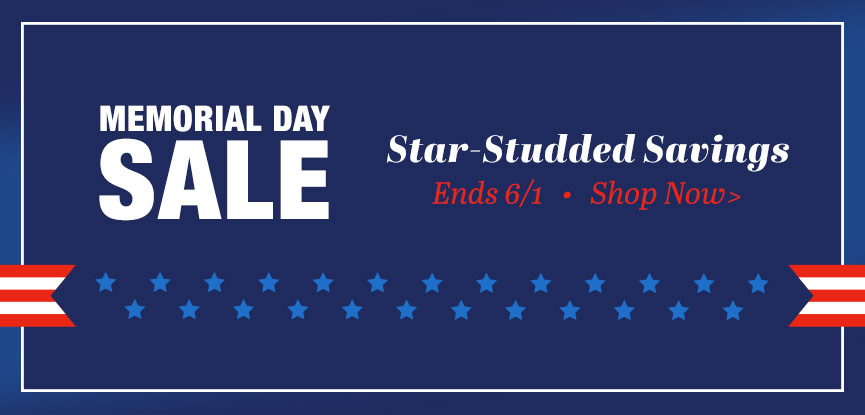 Memorial Day Sale. Star-studded savings ends 6/1. Shop now.