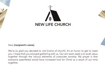 Love Your Church Sample Letter