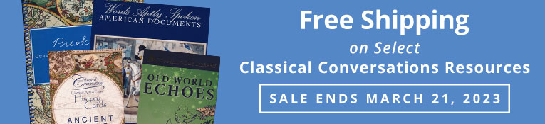 Classical Conversations Free Shipping Sale - ends 3/21